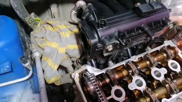Сборка двигателя после ремонта ГБЦ(головки), до запуска двигателя B12D1;1,2 Шевроле Авео 16 клапанк
