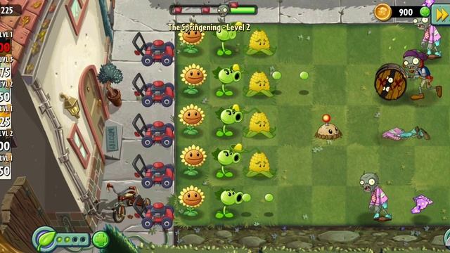прохожу 2 уровень ивента Пасхи в растения против зомби 2: смотреть онлайн