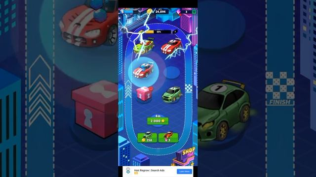 merge neon car gameplay