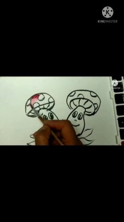 Bolalar uchun qoziqorin rasmini chizish/Draw a picture of a mushroom for children/아이들을 위한 버섯 그림 그리기