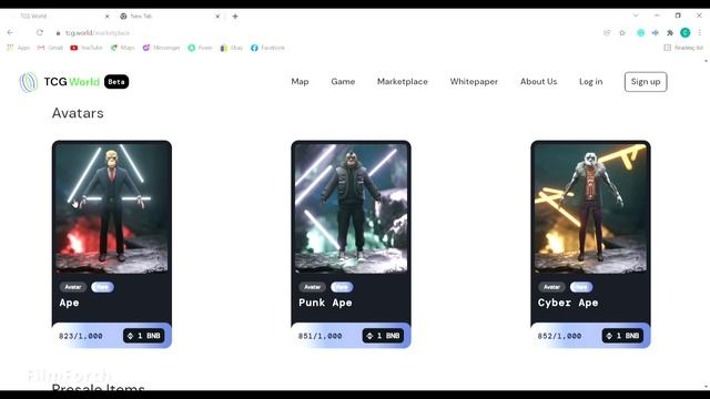 TCG World Metaverse - Platinum WSB Ape For 1 BNB?? (Pre-Sale)