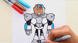 Как нарисовать КИБОРГА (Юные титаны, вперед!) Как нарисовать Киборга из Юных титанов