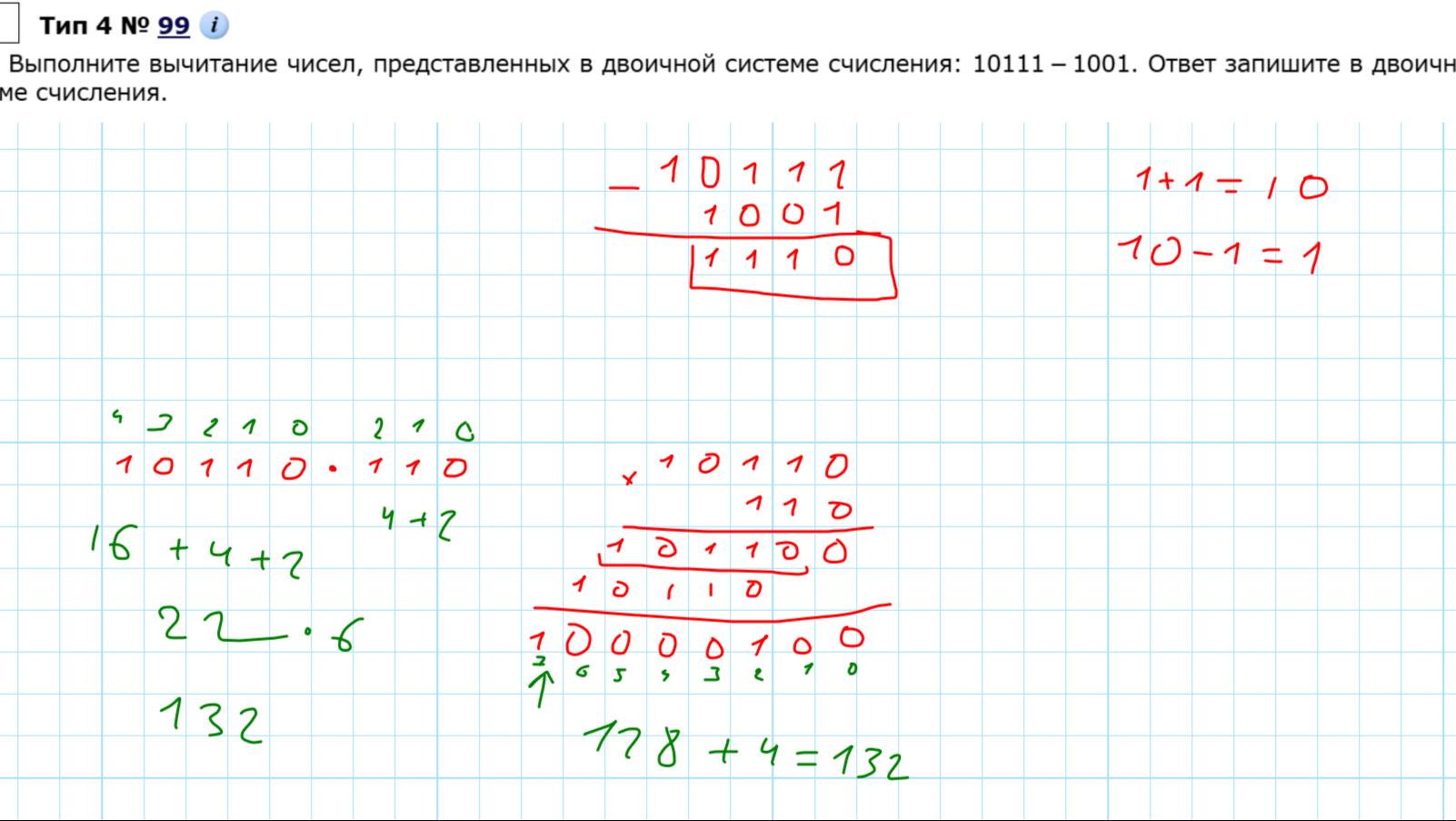 ВПР по Информатике  8 класс 4. Разность чисел в различных системах счисления