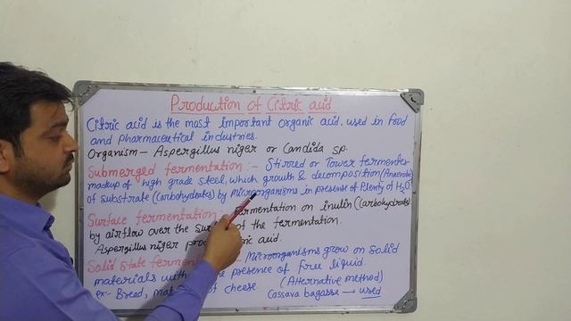 Production of Citric acid / Biotechnology/ Unit V/ B. Pharm 6 Sem        #manufacturingofcitricacid