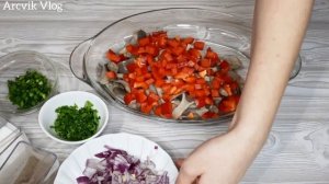 Постный/вкусный салат с грибами/ Պահքի/սնկով համեղ աղցան