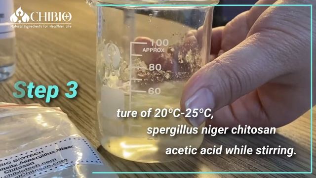 0.5g High density Aspergillus niger chitosan in 50ml 1% glacial acetic acid-CHIBIO смотреть онлайн