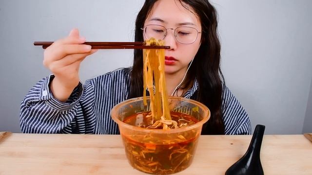 ASMR Eating Things Crystal Noodle  Tofu Acid Spicy Food Mukbang And ASMR Sounds