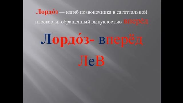 лордоз и кифоз смотреть онлайн