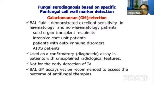 Day 4 Lecture 1 Topic: Principles of Serodiagnosis of fungal infections    By Dr T Karuna