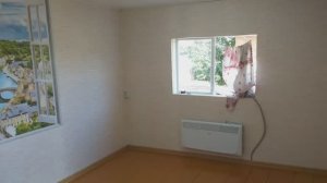 Внутренние работы, оклейка обоев, покраска пола, монтаж плинтусов и электрообогревателя.