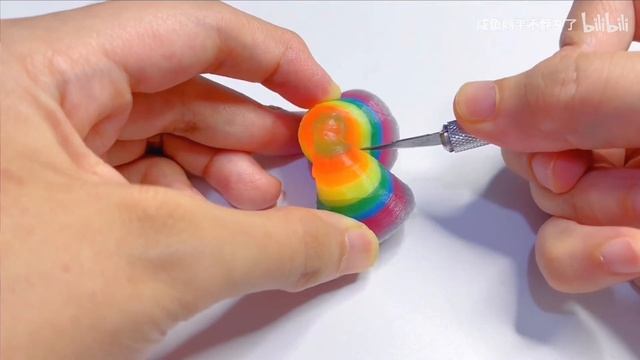 ASMR ✨Small rainbowl Tape Ball Cutting 「3 min」 | Relaxing and Satisfying Video смотреть онлайн