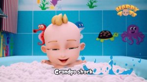 Baby Shark | Bath Song | Nursery Rhymes for Kids | Happy Tots