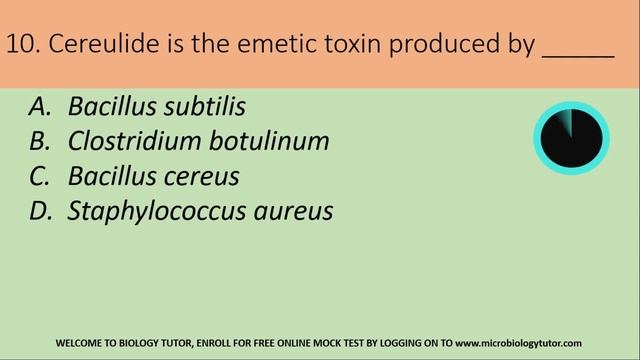 FOOD SAFETY OFFICER - 2020 MCQs - FOOD BORNE DISEASES - TOPIC WISE QUIZ - DAY - 21