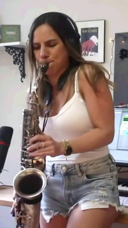 Woman and a Saxophone (2) #shorts Sax Deep House Live #sax