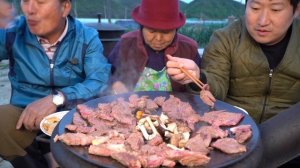 🥩솥뚜껑에 바로 구워 바로 먹는 한우 소고기 6종 부위 먹방!! (Hanwoo, 6 kinds of Grilled Beef) 요리&먹방!! - Mukbang eating show