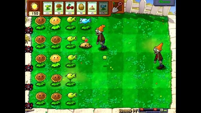 Проходим с Дохом игру Plants vs Zombies День 1 Ностальгия