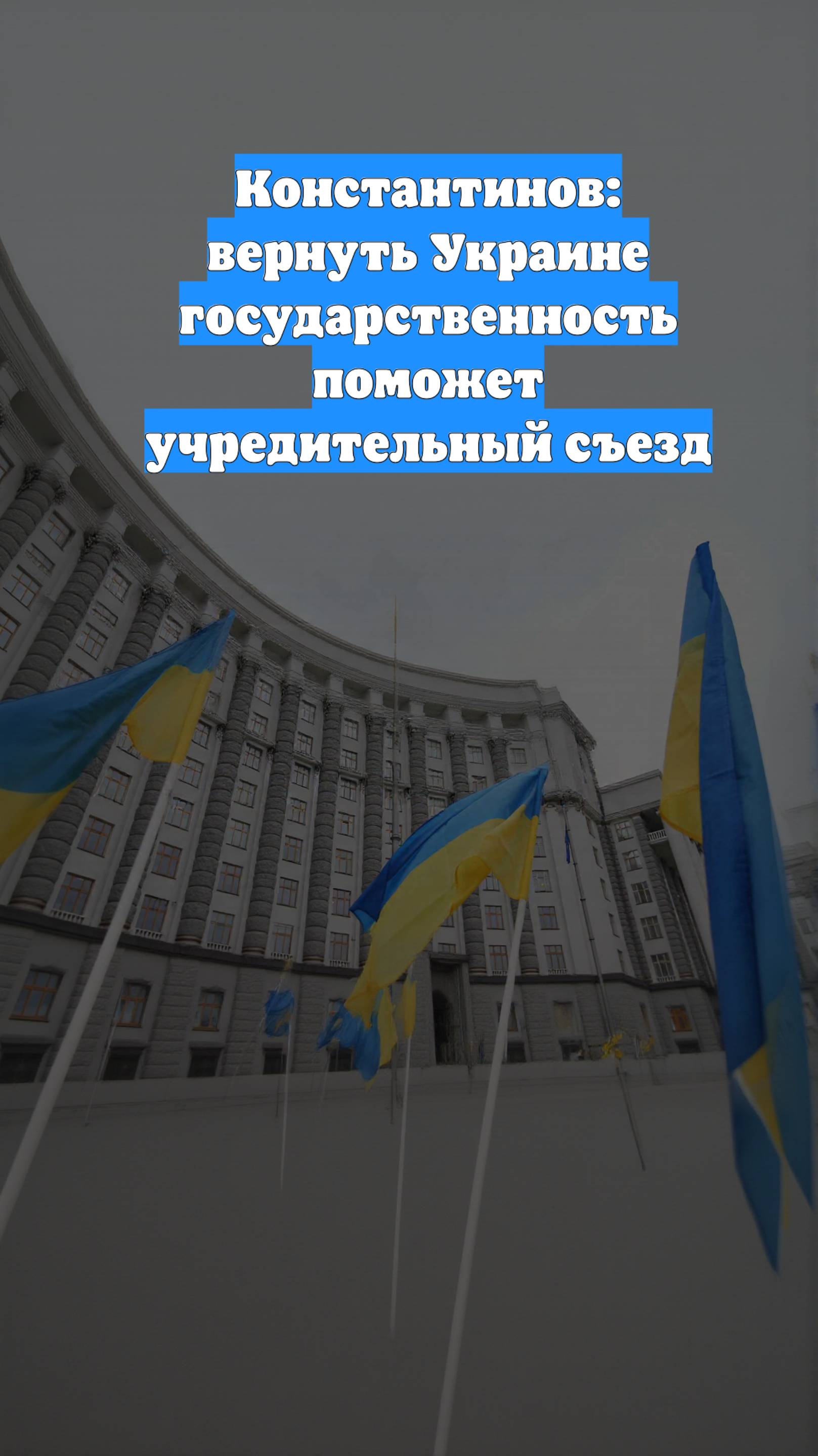 Константинов: вернуть Украине государственность поможет учредительный съезд