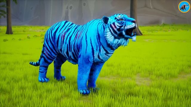 Zombie Tiger Lion vs Gorilla Buffalo Cow Cartoon Saved By Mammoth Elephant vs Giant Tiger Lion Figh