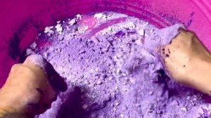 Fresh Chalk Blocks with Neon Purple Pigment