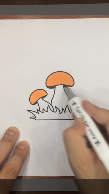 How to coloring Mushrooms | Как раскрасить Грибы | Simple drawings for KIDS