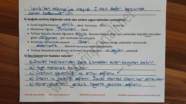 10. Sınıf Tarih Dersi 1. Dönem 1. Yazılı Soruları ve Cevapları смотреть онлайн