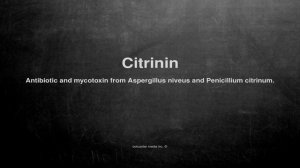 Medical vocabulary: What does Citrinin mean