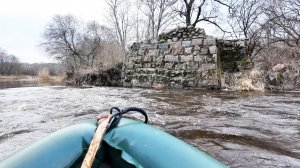 Демидов. Сплав в январе. Гобза ➡к развалинам водяной мельницы.⛴
