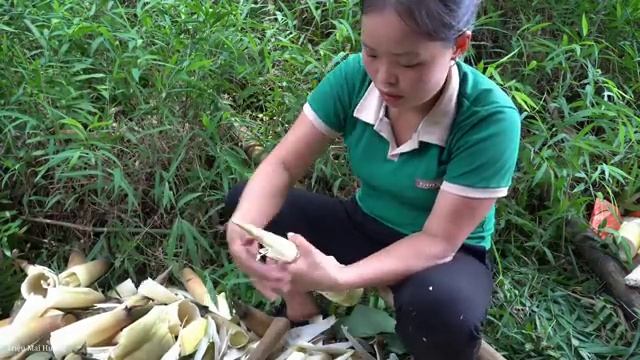 Processing, Preserving pork with Bamboo Tubes - Harvest Bananas, Bamboo shoots, Duck, Passion fruit.