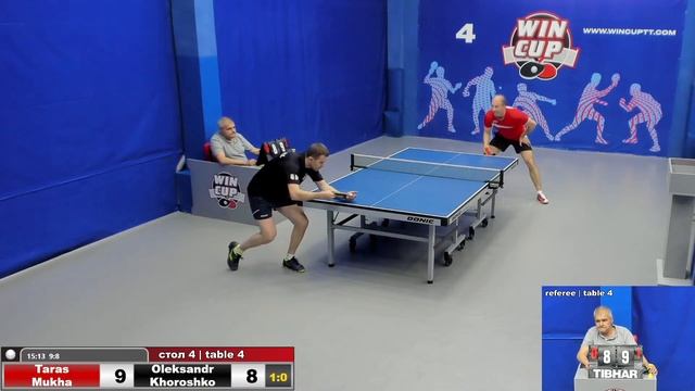 18:00 Муха Тарас 3-1 Хорошко Александр стол 4 ЮГ-3 18.05.22 смотреть онлайн