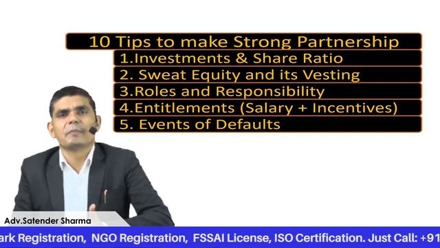 10 Tips to make a Strong Partnership I Partnership Business Registration I  Satender Sharma in Hind