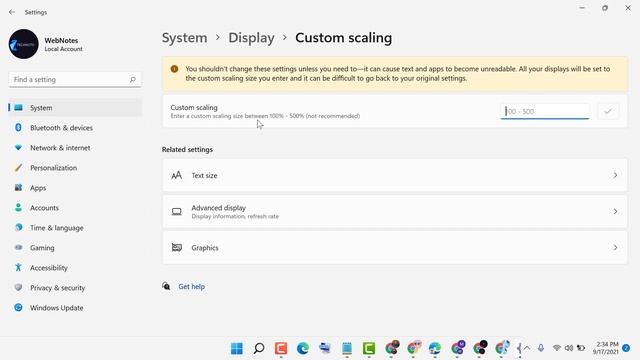 How To Change Display DPI Scaling In Windows 11
