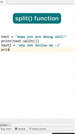 Python split() function #Shorts