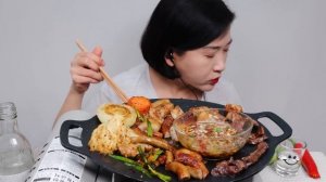 곱이 한가득 곱창과 겉바속촉 대창 리얼사운드 먹방 ASMR GRILLED BEEF INTESTINES MUKBANG EATING SOUNDS NO TALKING | NAJIN