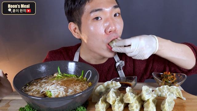 뜨끈한 잔치국수 리얼사운드 먹방 새우만두 파김치까지 꿀조합 ASMR Seafood Noodles Soup Mukbang Eating Show SUB 宴會面 祭り素麺