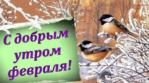 С погожим февральским утром. Музыкальная открытка пожелание.