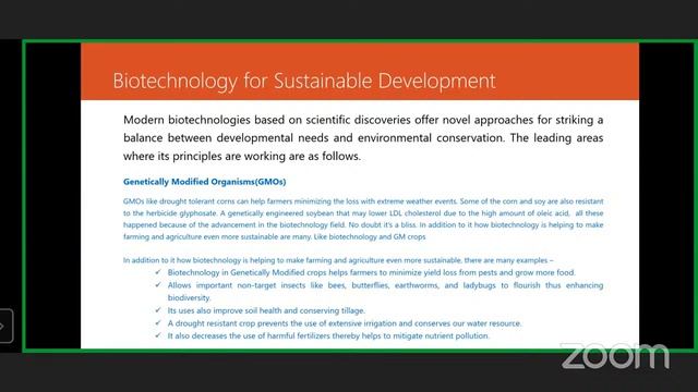 Biotechnological for Sustainable Development