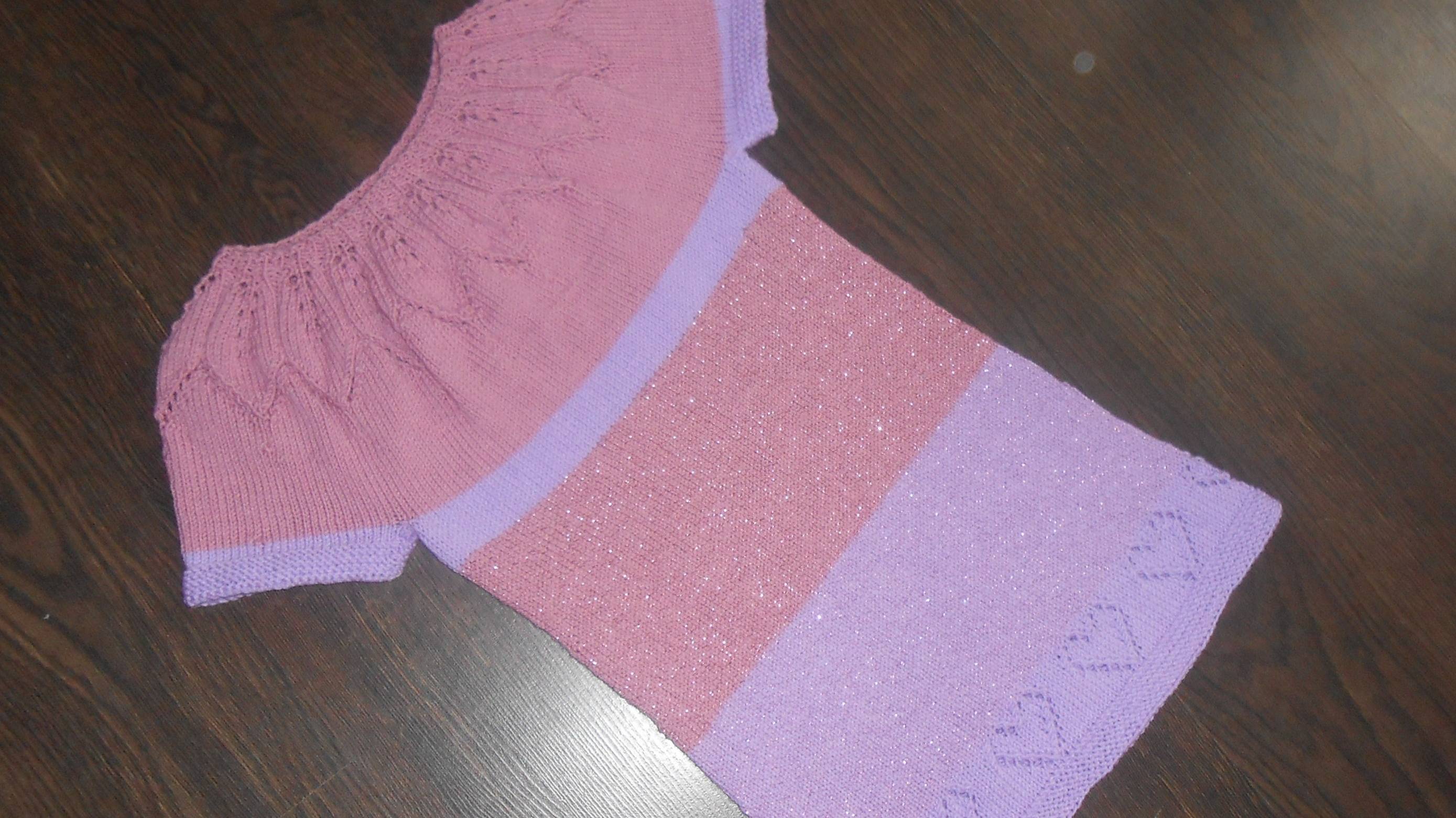 Вязаное платье на девочку. МК Марьюшка