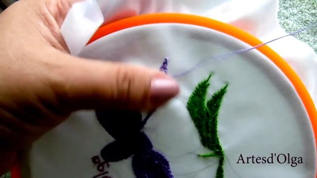 How to Stitch Orchids with Chain Stitch|DIY Hand Embroidery Tutorial |Orquídeas en Punto Cadeneta