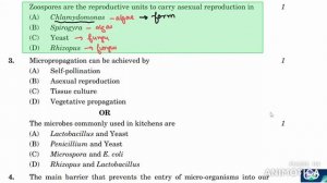 2.Zoospores are the reproductive units to carry asexual reproduction in - class12 past year paper