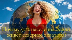 Почему 90% населения Земли живет севернее экватора?