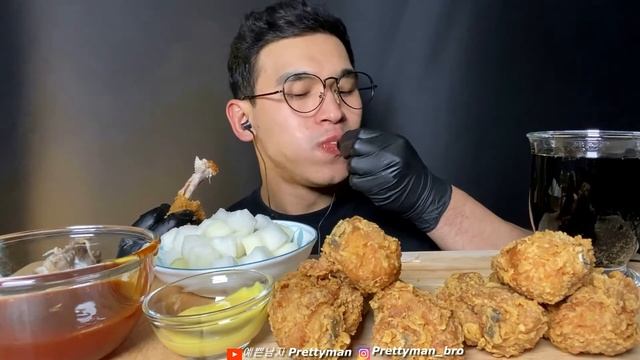 asmr KFC CHICKEN 10 legs food   MUKBANK kurean real sound / no talking /