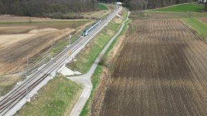 Slovenska Bistrica Railway Station Trainspotting and Aerial View - Slovenia