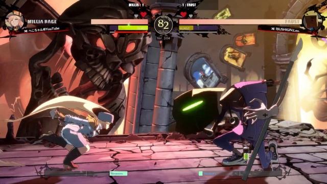 GGST | Heko-Chan (Millia) VS Leo (Faust) | Guilty Gear Strive High level gameplay