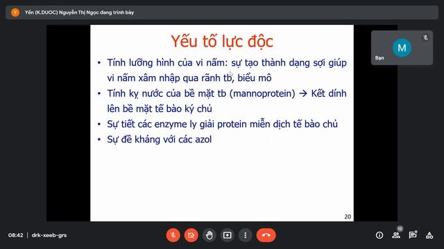 [Ký Sinh Trùng lí thuyết] - Buổi 6: Vi Nấm - Cô Yến - NTTU смотреть онлайн