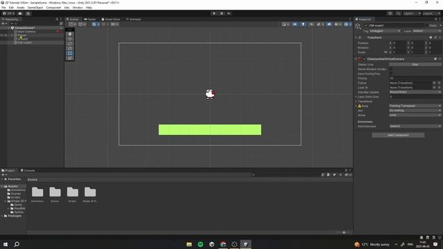 Cinemachine camera | Platformer game in Unity #3