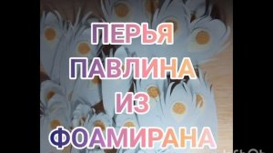 Павлин из фоамирана.