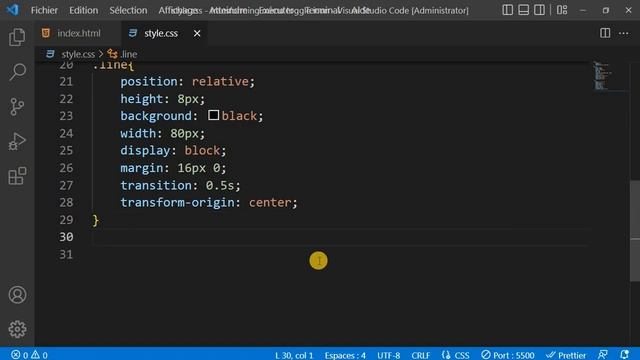 HTML, CSS Tutorials - Burger Icon Transform Effects | for beginners