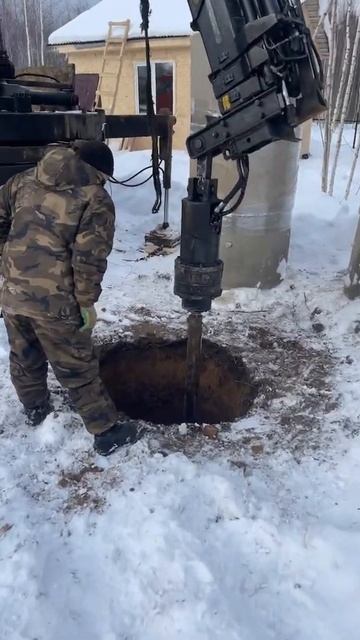 Бурение колодца машиной смотреть онлайн