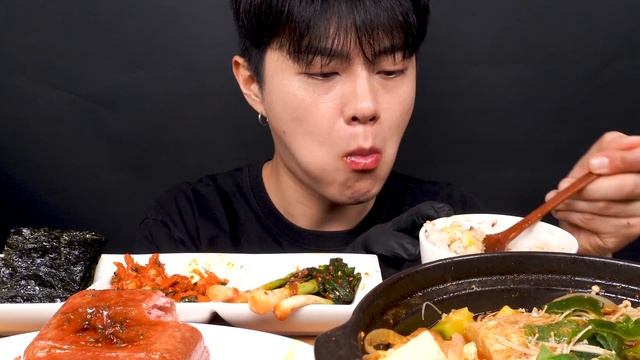 SUB) 집밥 된장찌개, 스팸, 계란후라이_Korean Home Made Food Realsound смотреть онлайн