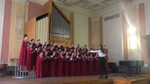 2018 - Государственный экзамен по дирижированию. Дирижирует Елене Гвритишвили (женский хор)